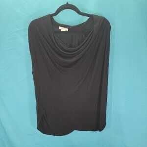 Helmut Lang Black Draped Cowl Neck Top Womens Medium 100% Viscose
